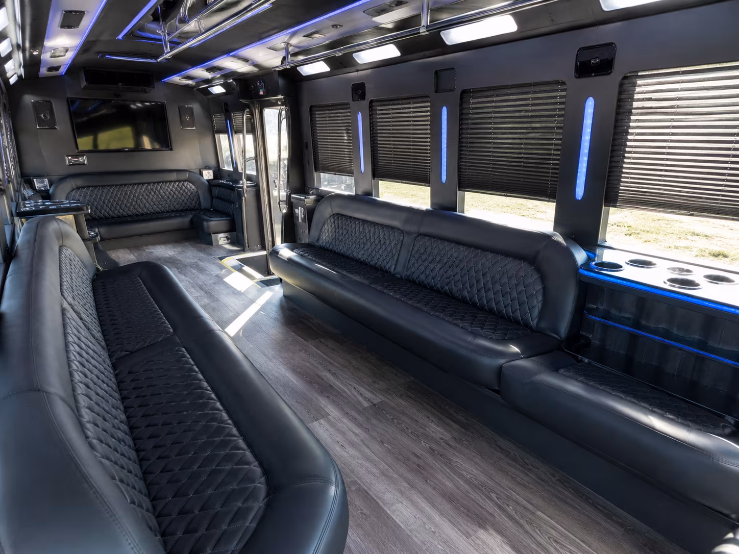 Denver Private Event Transportation party bus interior
