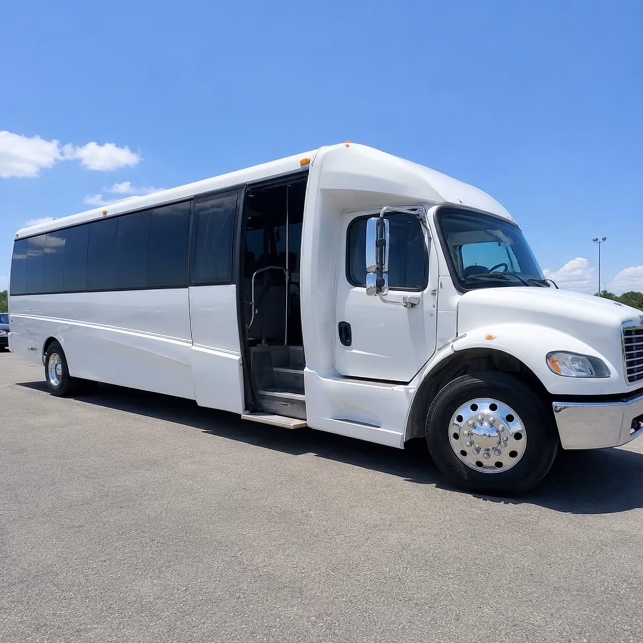 Denver School Event Transportation party bus exterior