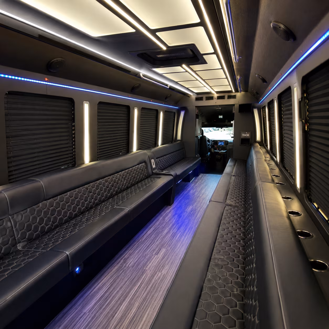 Denver Sporting Event Transportation party bus exterior