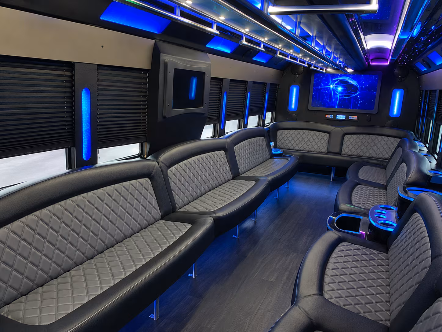 Denver Sporting Event Transportation party bus exterior