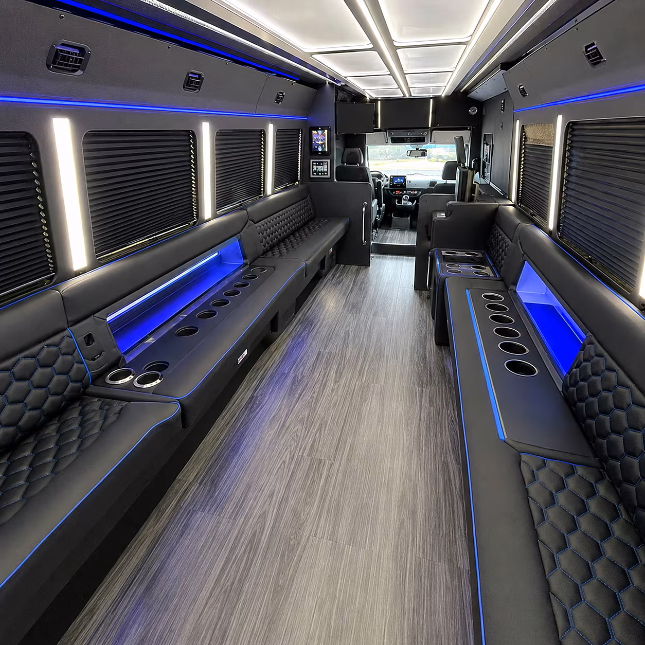 Denver Winery Tour & Pub Crawl Transportation party bus interior